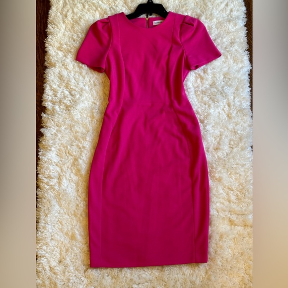 Calvin Klein Dresses & Skirts - Calvin Klein Puff Sleeve Sheath Dress